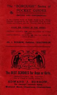 Back cover - Advert : Edward J Burrow, Pocket Guides, Chel… | Flickr