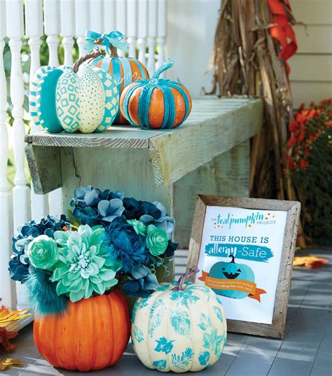 Teal Pumpkins are perfect to let trick-or-treaters know you are providing food-less items ...