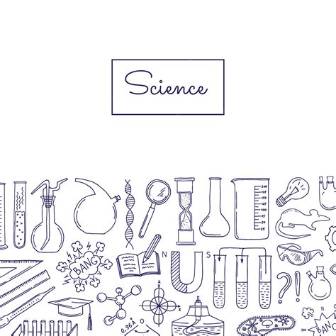 Premium Vector | Banner with sketched science or chemistry elements