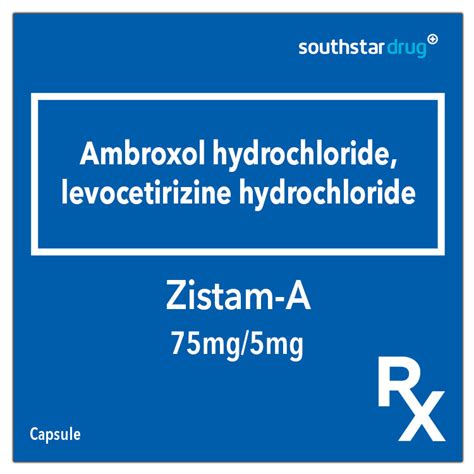 Buy Rx: Zistam A 75mg/5mg Capsule Online | Southstar Drug