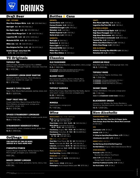 Topgolf Glendale Prices | Promotions | Membership | Menu