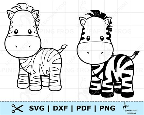 Zebra SVG Cute Boy and Girl Zebra with Bow Brother Sister Siblings Baby ...