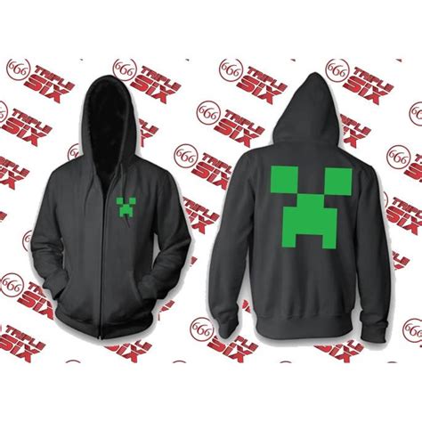 Jual Jaket Hoodie Zipper Minecraft Creeper Logo Gamer | Shopee Indonesia