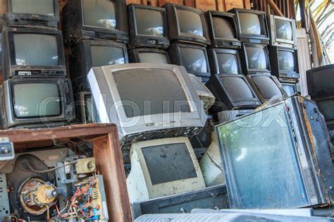 Old television repair shop | Stock image | Colourbox