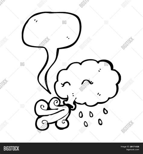 Wind Blowing Cloud Cartoon Vector & Photo | Bigstock