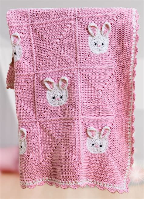 Bunny Crochet Baby Blanket (Free Pattern) - Maisie and Ruth