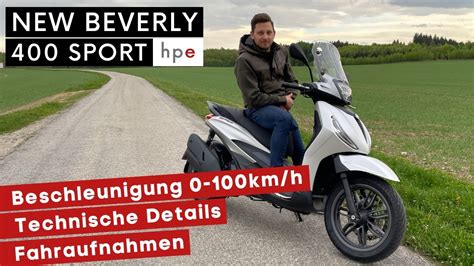 Piaggio Beverly 400 Sport hpe | Beschleunigung 0-100 und technische Details