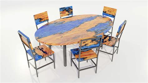 Epoxy Resin Table - 3D Model by 3Dmae