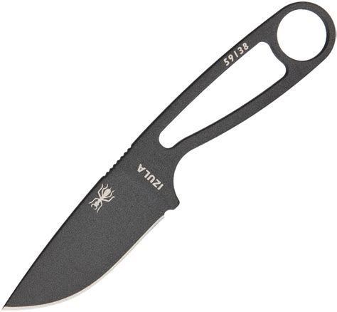 ESEE Izula Tactical Grey Fixed Blade Knife with Black G10 Scales - Buccaneer Knives