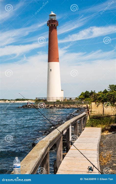 Lighthouse in Long Beach Island Stock Image - Image of beach, fishing: 76630899