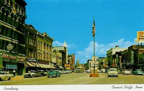 POSTCARDS FROM THE PAST: COUNCIL BLUFFS, IOWA - Broadway Street