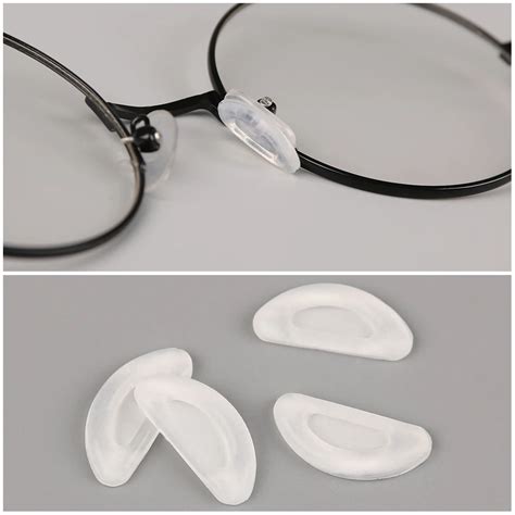 New 5 Pair Mini Glasses Nose Pads Adhesive Silicone Nose Pads Non slip White Thin Nosepads for ...