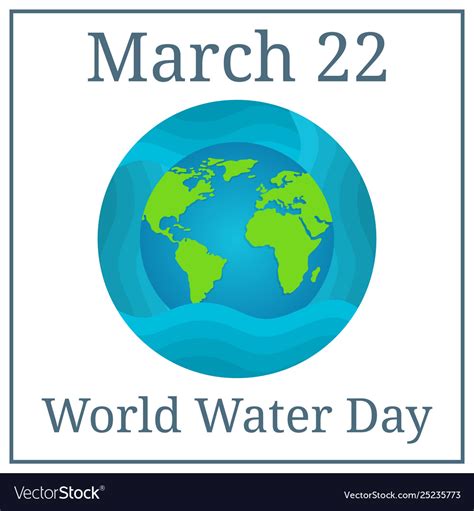 World water day march 22 holiday calendar Vector Image