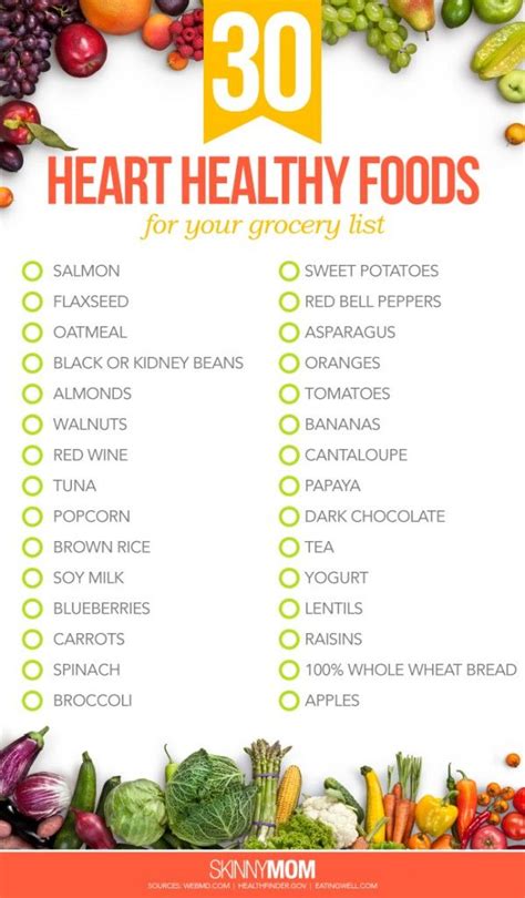 Printable Heart Healthy Grocery List - Printable Words Worksheets