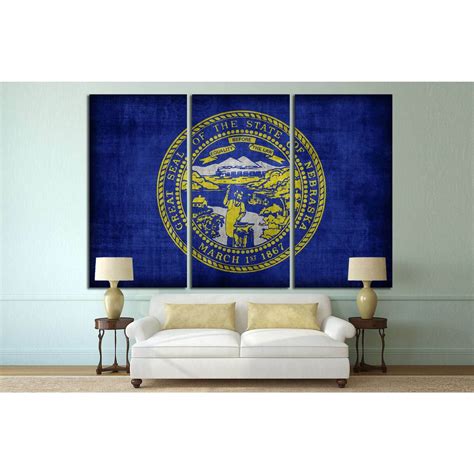 Nebraska flag №679 Ready to Hang Canvas Print – Zellart Canvas Prints