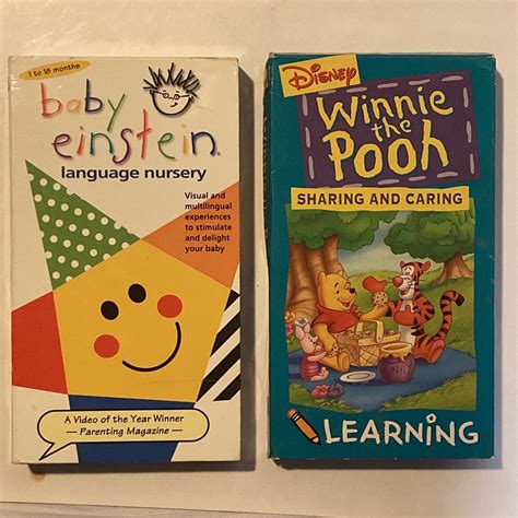 2 VHS Baby Einstein Language Nursery & Disney Winnie The Poo Sharing ...