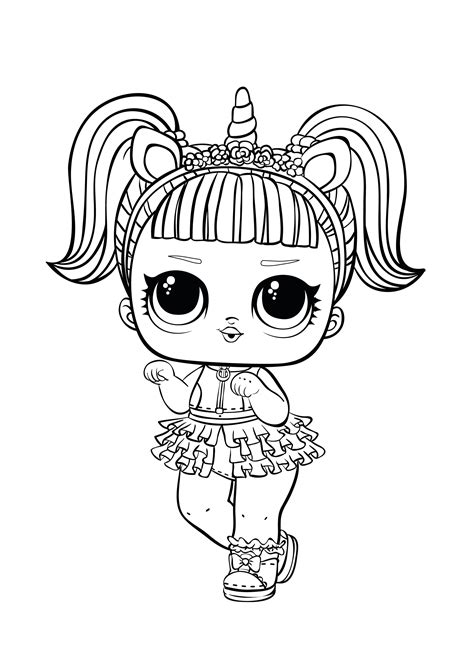 Lol Surprise Doll Coloring Pages Printable - Printable Templates