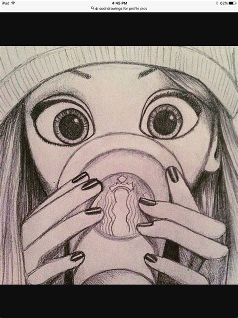 Really awesome drawing☕️ | Art drawings sketches, Cute drawings ...