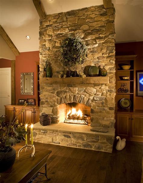 25 Stone Fireplace Ideas for a Cozy, Nature-Inspired Home | Stone fireplace surround, Home ...