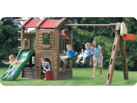 Plastic Swing Slide Sets - Kids Plastic Playground Sets - Kids Backyard ...