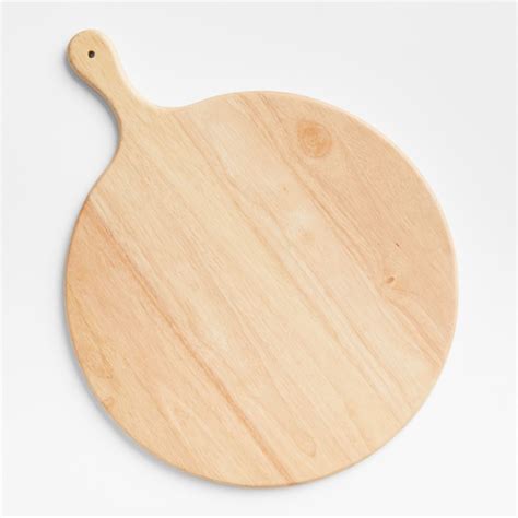 Tondo Natural Wood Round Serving Board with Handle + Reviews | Crate ...