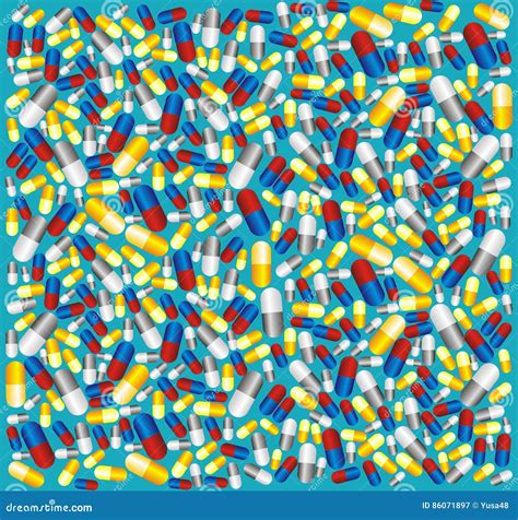 Background of Colorful Pills Stock Vector - Illustration of medication, icon: 86071897