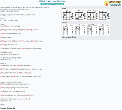 Chord: I Think I'm in Love With You - Jessica Simpson - tab, song lyric ...