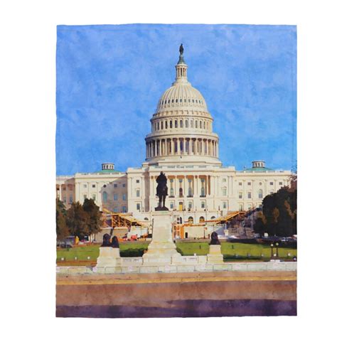 United States Capitol Building Watercolor Digital Art | Etsy