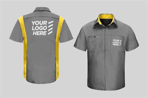 Premium PSD | Automotive work shirt mockup