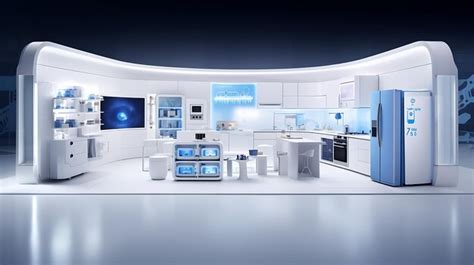 Premium AI Image | Futuristic Internet connected smart home with various devices house