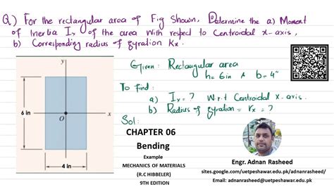 Moment of Inertia and radius of gyration for rectangular beam - YouTube