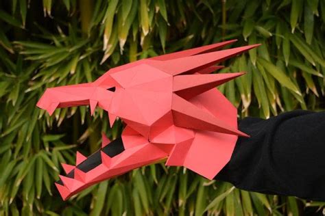 Dragon Puppet Build a Hand Puppet With Just Paper and Glue - Etsy ...