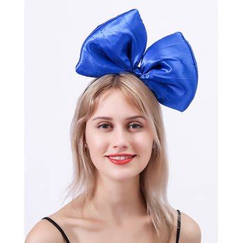 Emmiol Free shipping 2024 Cute Bowknot Fabric Hair Accessory Blue ONE ...