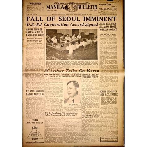 LIMITED SALE 1951 10th BCT (Battle of Yultong Fighters)/Rep.Macapagal Newspaper | Shopee Philippines