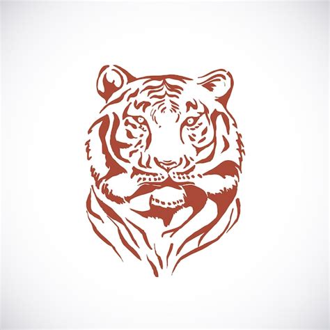 Premium Vector | Asian new year 2022 greeting symbol hand drawn tiger ...