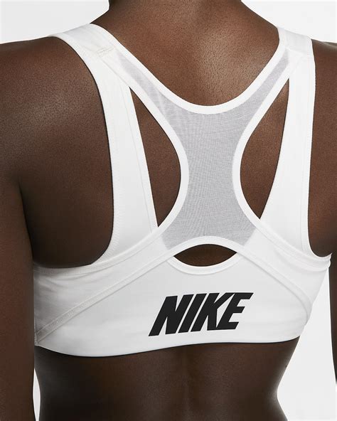 Bra deportivo de sujeción alta con cierre delantero con almohadilla para mujer Nike Dri-FIT ...