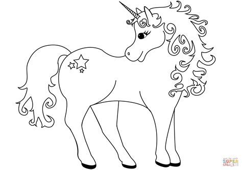 Lovely Unicorn coloring page | Free Printable Coloring Pages