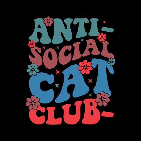 Retro Wavy Anti Social Club T shirt Design 10747354 Vector Art at Vecteezy