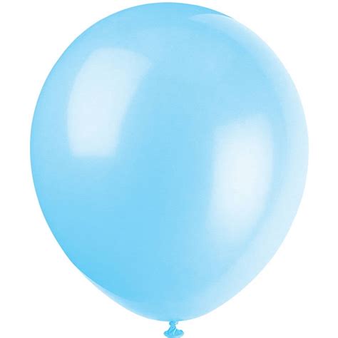 Unique Industries Latex 12" Baby Blue Solid Print Balloons, 10 Count - Walmart.com