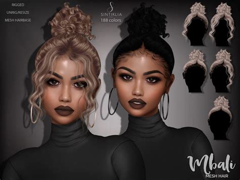 Hair Mbali @The Liaison Collaborative | Sims hair, Sims 4 black hair, Sims 4