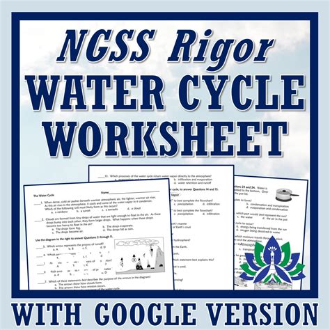 Water Cycle Worksheet - Flying Colors Science