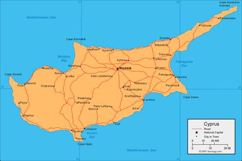 Cyprus Map and Satellite Image