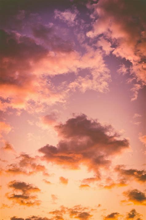 sky photo of cumulus clouds during golden hour cloud Image - Free Stock Photo