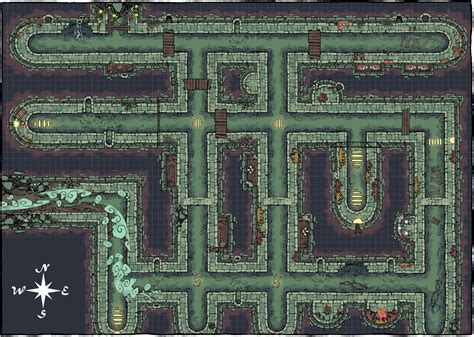 Sewer battle map by Asen Stoyanov - Map | 2-Minute Tabletop