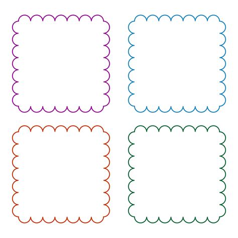 Template For Scalloped Border - 10 Free PDF Printables | Printablee