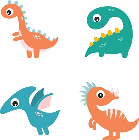 Cute Dino Illustration. Cute little dino set. For design decoration ...