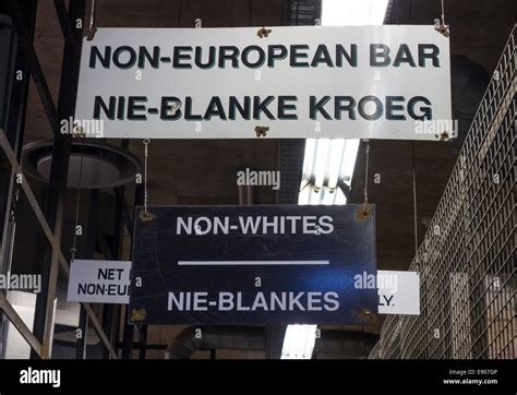 JOHANNESBURG, SOUTH AFRICA - Historic black white segregation signs at ...