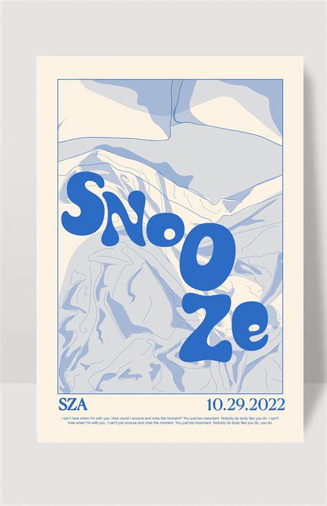 SZA SNOOZE Inspired Aesthetic Wall Art Poster - Etsy