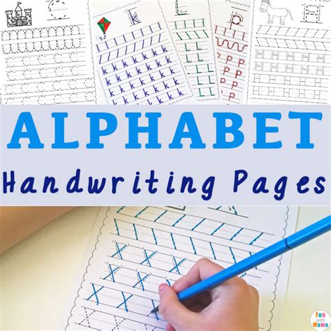 Alphabet Handwriting Worksheets - Fun with Mama