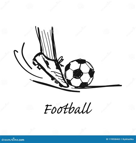 Football, Sketch for Your Design Stock Vector - Illustration of ball ...